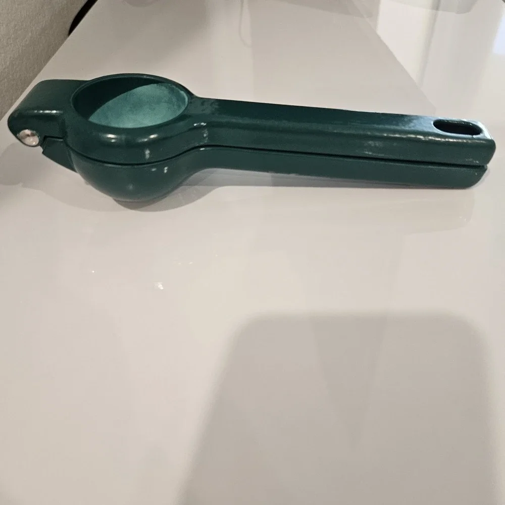Vintage Dark Green Metaltex Lemon And Lime Squeezer